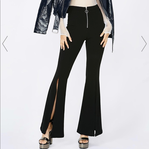 Pants - Front open slit leggings size L